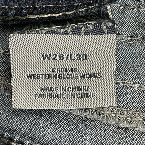 Silver Suki Surplus Boho Hippie Festival Low Rise Boot Cut Jeans Size 28 - Picture 9 of 10